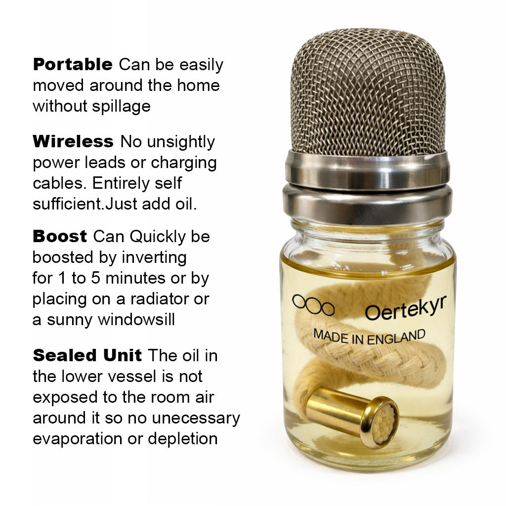 Luxury Essential Oil Diffuser Glass & Stainless Steel